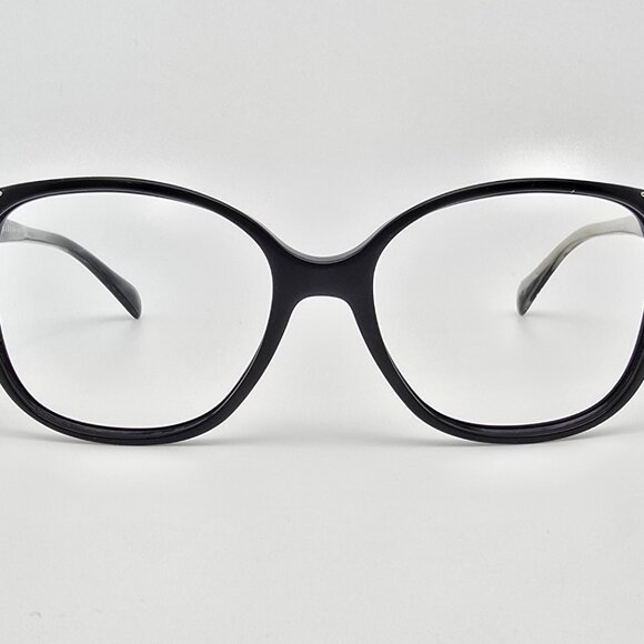 Prada SPR 01O 307-5S0 Black Grey Stripe Cat Eye Sunglasses Frame Italy 55-17-140 - Picture 2 of 14